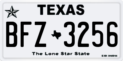 TX license plate BFZ3256