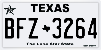 TX license plate BFZ3264