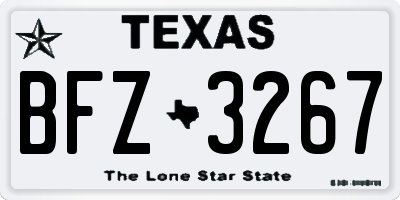 TX license plate BFZ3267