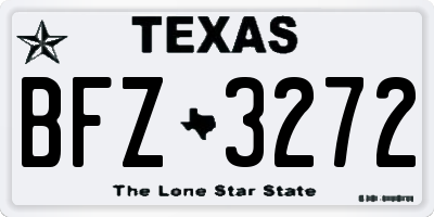 TX license plate BFZ3272