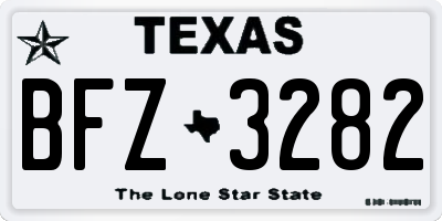 TX license plate BFZ3282