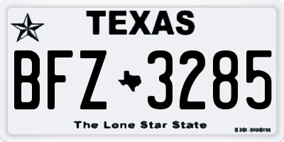 TX license plate BFZ3285