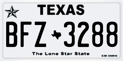 TX license plate BFZ3288