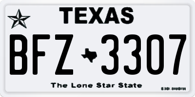 TX license plate BFZ3307