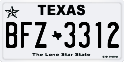 TX license plate BFZ3312