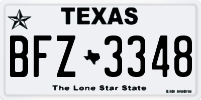 TX license plate BFZ3348
