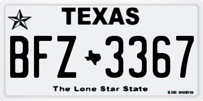 TX license plate BFZ3367