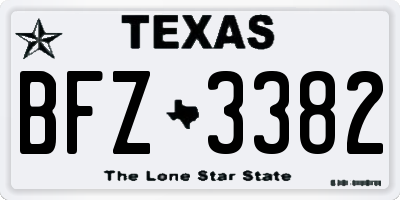 TX license plate BFZ3382