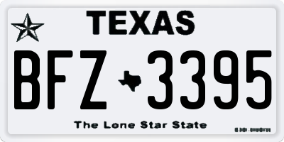 TX license plate BFZ3395