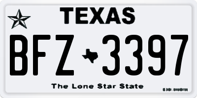 TX license plate BFZ3397