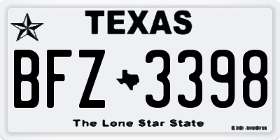 TX license plate BFZ3398