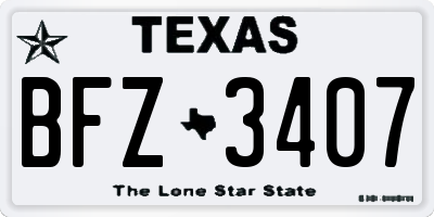 TX license plate BFZ3407