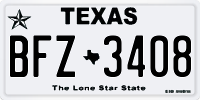 TX license plate BFZ3408