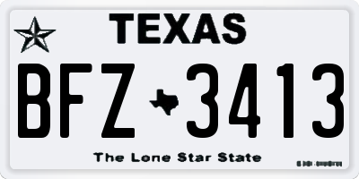 TX license plate BFZ3413