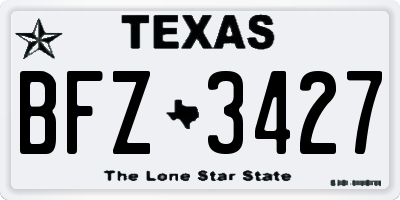 TX license plate BFZ3427