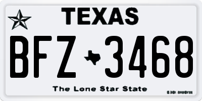 TX license plate BFZ3468