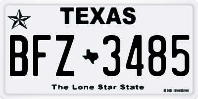 TX license plate BFZ3485