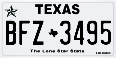 TX license plate BFZ3495