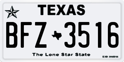 TX license plate BFZ3516