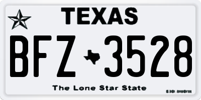 TX license plate BFZ3528