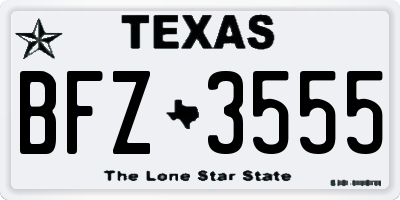TX license plate BFZ3555