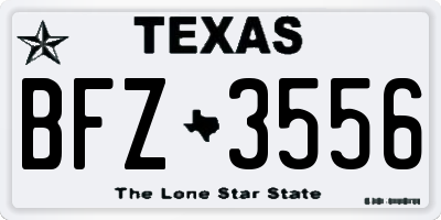 TX license plate BFZ3556