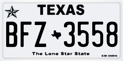 TX license plate BFZ3558