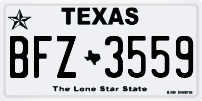 TX license plate BFZ3559