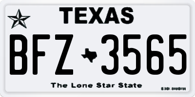 TX license plate BFZ3565