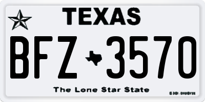 TX license plate BFZ3570