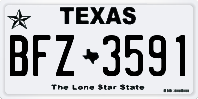 TX license plate BFZ3591
