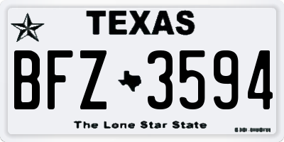 TX license plate BFZ3594