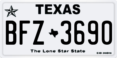 TX license plate BFZ3690
