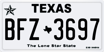 TX license plate BFZ3697