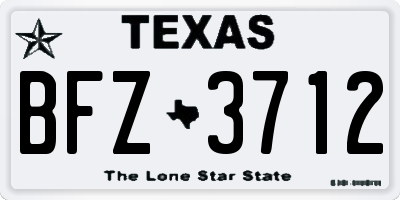 TX license plate BFZ3712