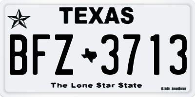 TX license plate BFZ3713