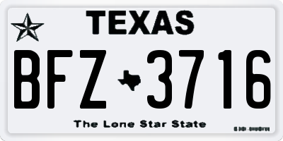TX license plate BFZ3716