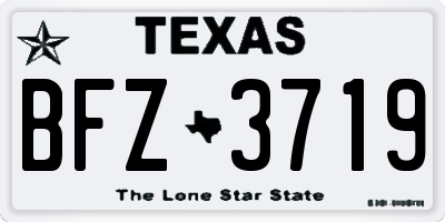 TX license plate BFZ3719