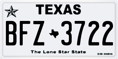 TX license plate BFZ3722