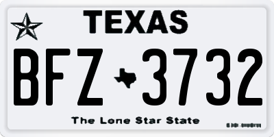 TX license plate BFZ3732