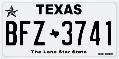 TX license plate BFZ3741