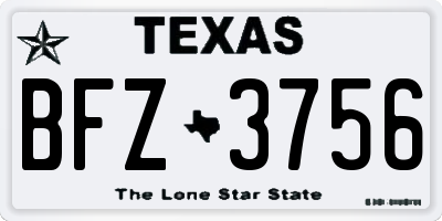 TX license plate BFZ3756