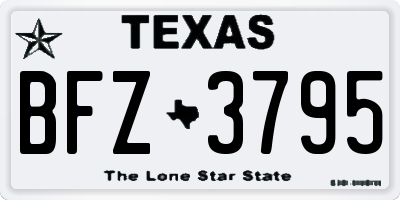 TX license plate BFZ3795