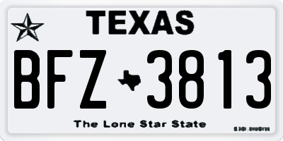 TX license plate BFZ3813