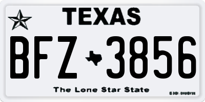 TX license plate BFZ3856