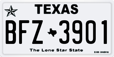 TX license plate BFZ3901