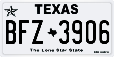 TX license plate BFZ3906