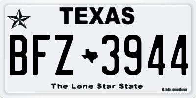 TX license plate BFZ3944