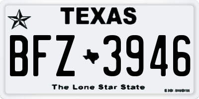 TX license plate BFZ3946
