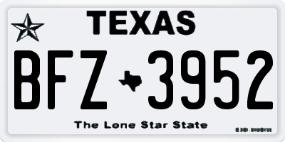 TX license plate BFZ3952